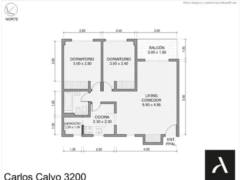 Carlos Calvo  al 3200 1ro