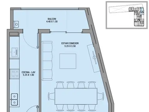 Departamento en Venta de 3 ambientes