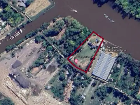 Terreno en Benavidez con 65 metros de frente sobre el río Luján.