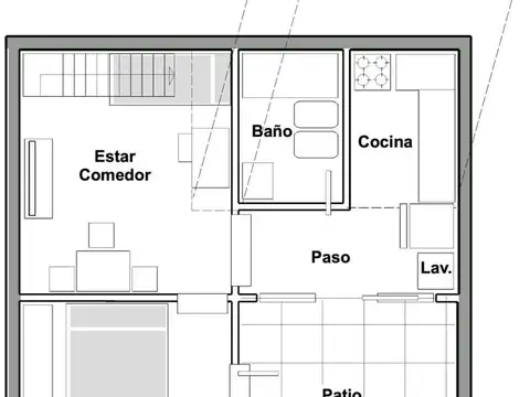 Depto Tipo Casa en Venta de 1 dormitorio
