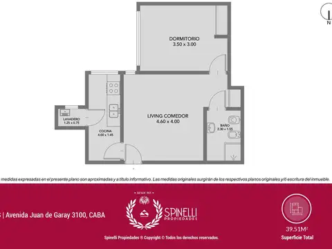 Departamento en Venta de 1 dormitorio