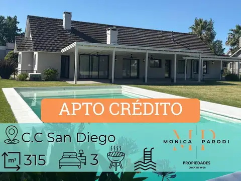 Casa en venta en San Diego C.C - 5 ambientes