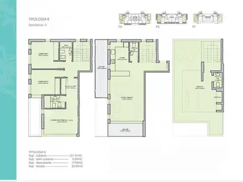 Departamento en Venta de 3 dormitorios