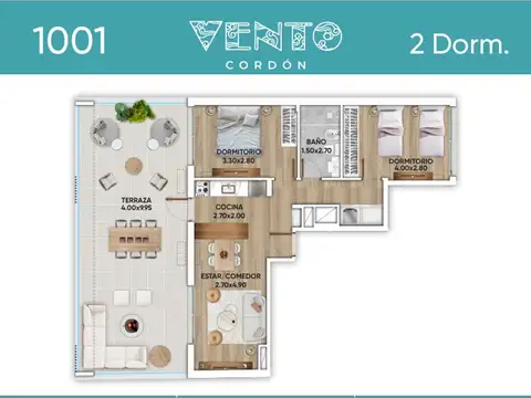 Venta Penthouse de 2 dorm en Cordón Agosto 2026