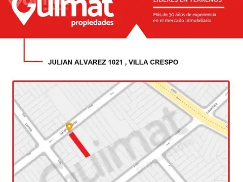 Terreno en Venta en Villa Crespo, USD 950.000