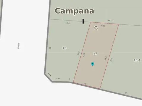 Terreno en Venta 10  mts Frente