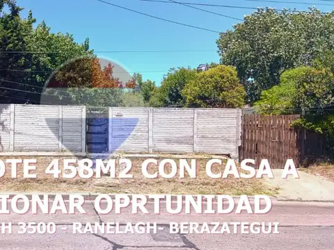 VENTA CASA A REFACCIONAR 458M2 TOTALES RANELAGH