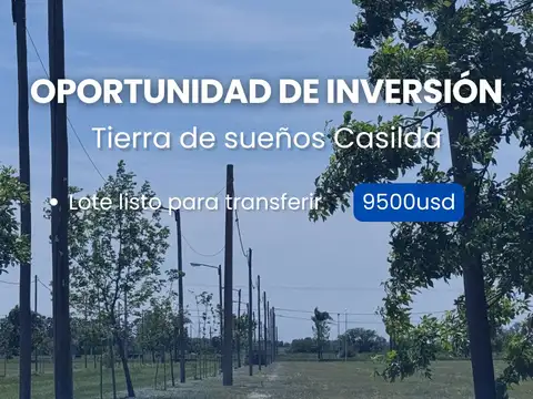 Terreno en Venta en Casilda, USD 18.000