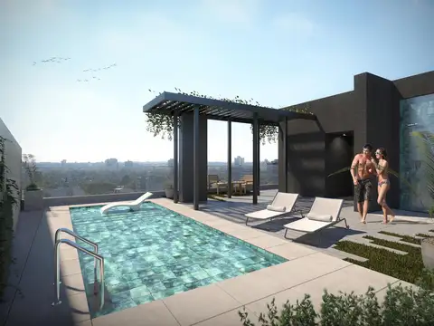 Moderno 3 ambientes con cochera y amenities en Caballito