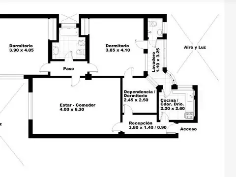 Departamento en Venta de 3 ambientes