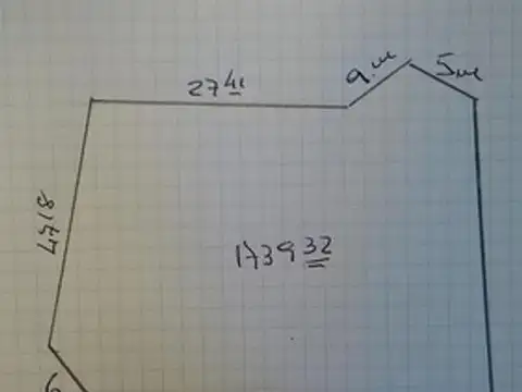 Terreno en Venta de 1739,0 m2