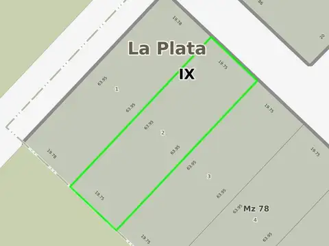 Terreno en Venta de 1263,0 m2