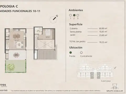 Departamento en Venta de 2 ambientes