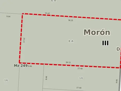 Terreno en Venta en Moron, USD 220.000
