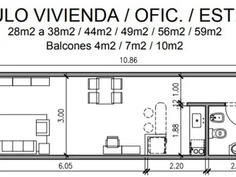 Departamento en Venta Apto profesional