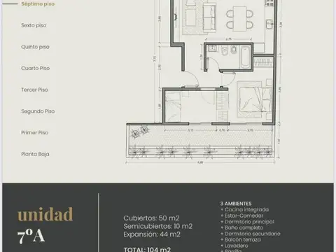 Departamento en Venta de Monoambiente