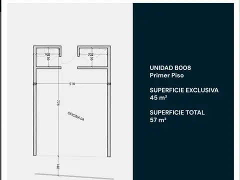 Oficina 3 ambientes con 1 baño