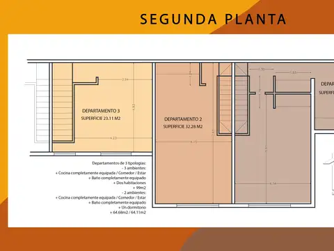 Departamento 3 ambientes con 1 baño