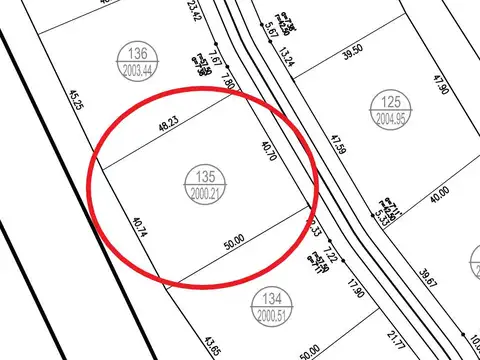 Lote 135. Barrio Santa Ines. Comarcas de Lujan. Zona Oeste.