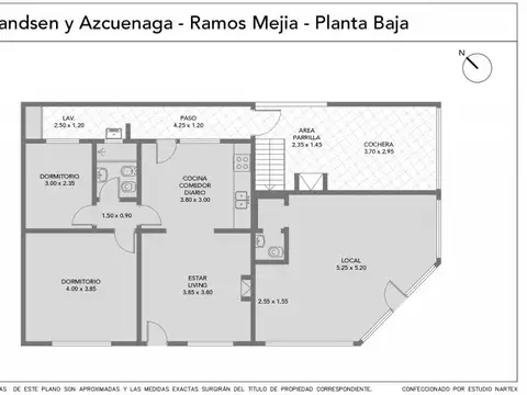 Casa 3 ambientes con 2 baños