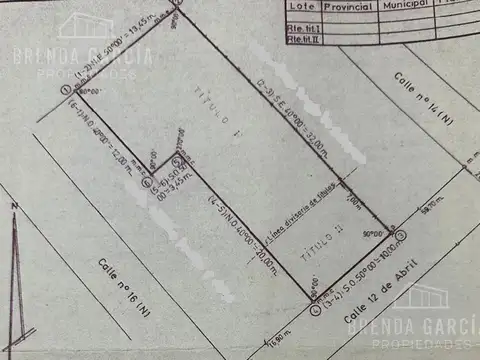 Terreno en Venta 10  mts Frente