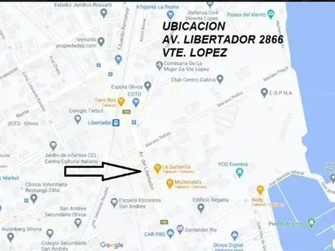 Cochera descubierta en Venta sobre edificio en Olivos