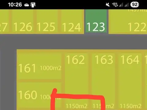 Terreno en Venta 23  mts Frente