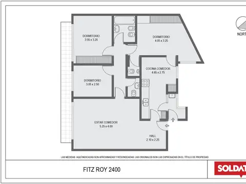 Departamento 4 ambientes con 2 baños