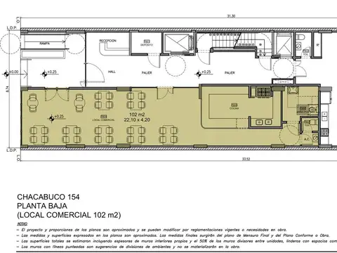 Paseo Chacabuco al 100  Local. Monserrat