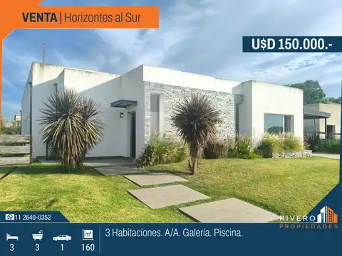 Casa en venta c/ cochera en Horizontes al Sur