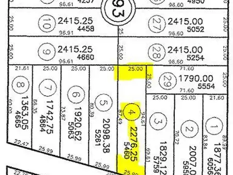 Terreno en Venta de 2784,0 m2