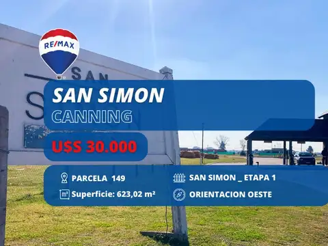 LOTE EN VENTA CANNING BARRIO SAN SIMON - ETAPA 1 -