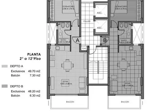 Departamento en Venta de 2 ambientes