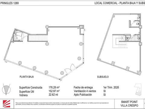 Local en alquiler a estrenar en Pringles 1200 esquina Av. Cordoba 1200  - Villa Crespo -