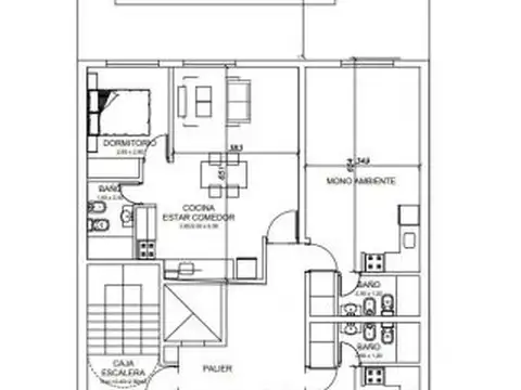 Departamento en Venta de 2 ambientes