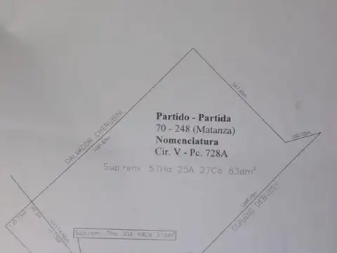 Fraccion Comercial 57 Ha con frente Au. Camino del Buen Ayre - Gonzalez Catan