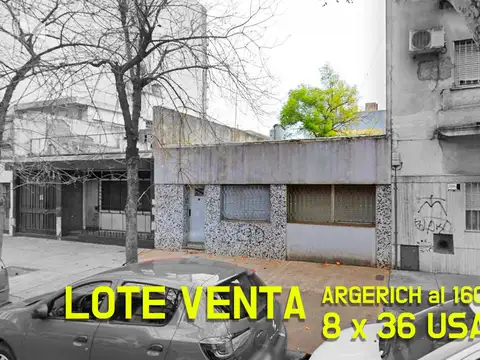 VENTA Lote - Terreno  Argerich al 1600 - 8x36 - USAM