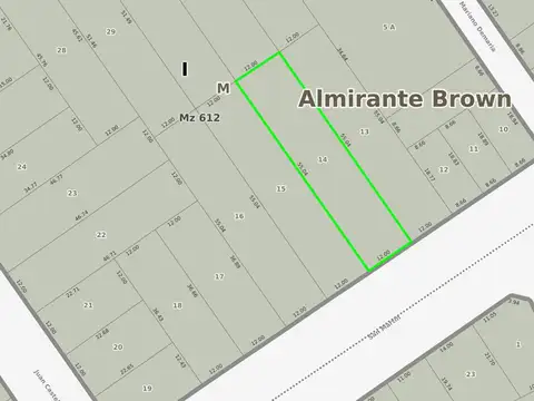 Terreno en Venta 12  mts Frente