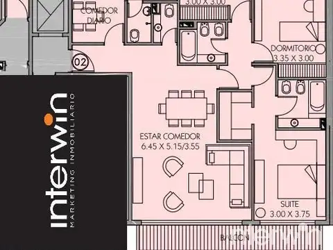 Departamento 4 ambientes con 3 baños