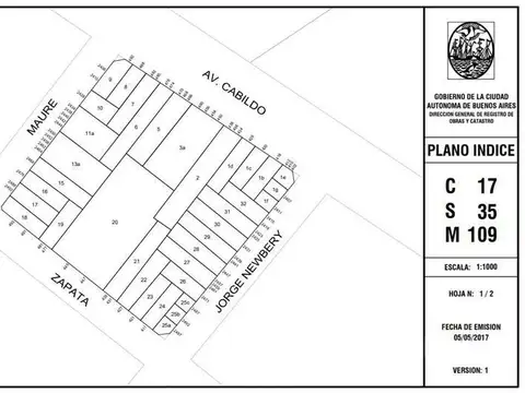 Venta Lote Sobre Av. Cabildo al 400 - Colegiales