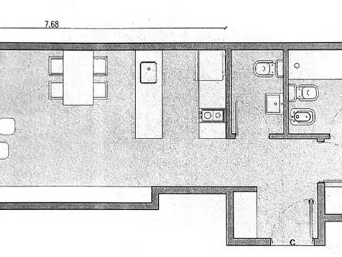 Departamento en Venta de 2 ambientes