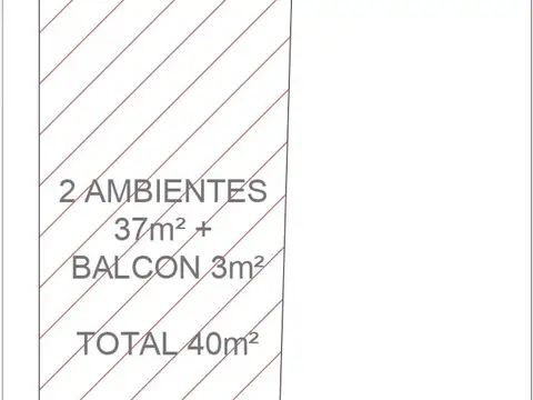 Departamento 2 ambientes con 1 baño