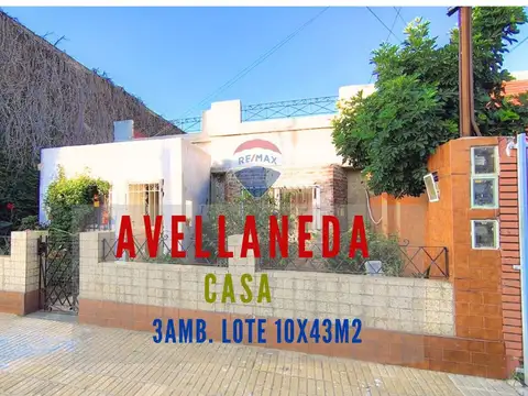 VENTA CASA 3AMB. GERLI AVELLANEDA C/FONDO QUINCHO