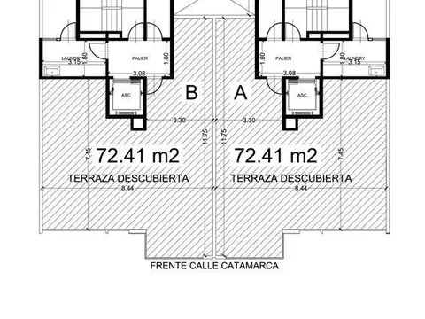 Departamento 3 ambientes con 2 baños