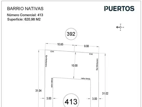 Terreno en Venta en Puertos - Barrio Nativas, USD 110.000