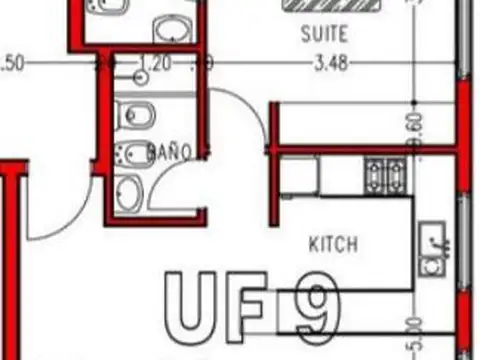 Departamento en Venta de 2 ambientes