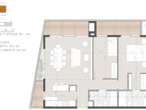 Departamento en Venta de 3 ambientes