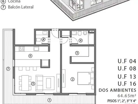 Departamento en Venta en Merlo, USD 100.000