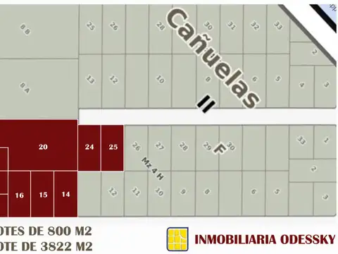 EN VENTA 9 LOTES EN SANTA ROSA -CAÑUELAS