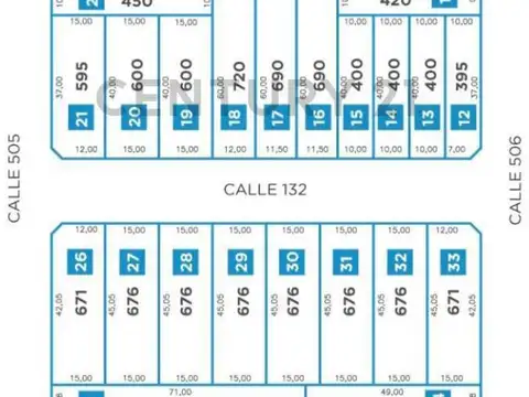 Terreno en Venta 10,50  mts Frente